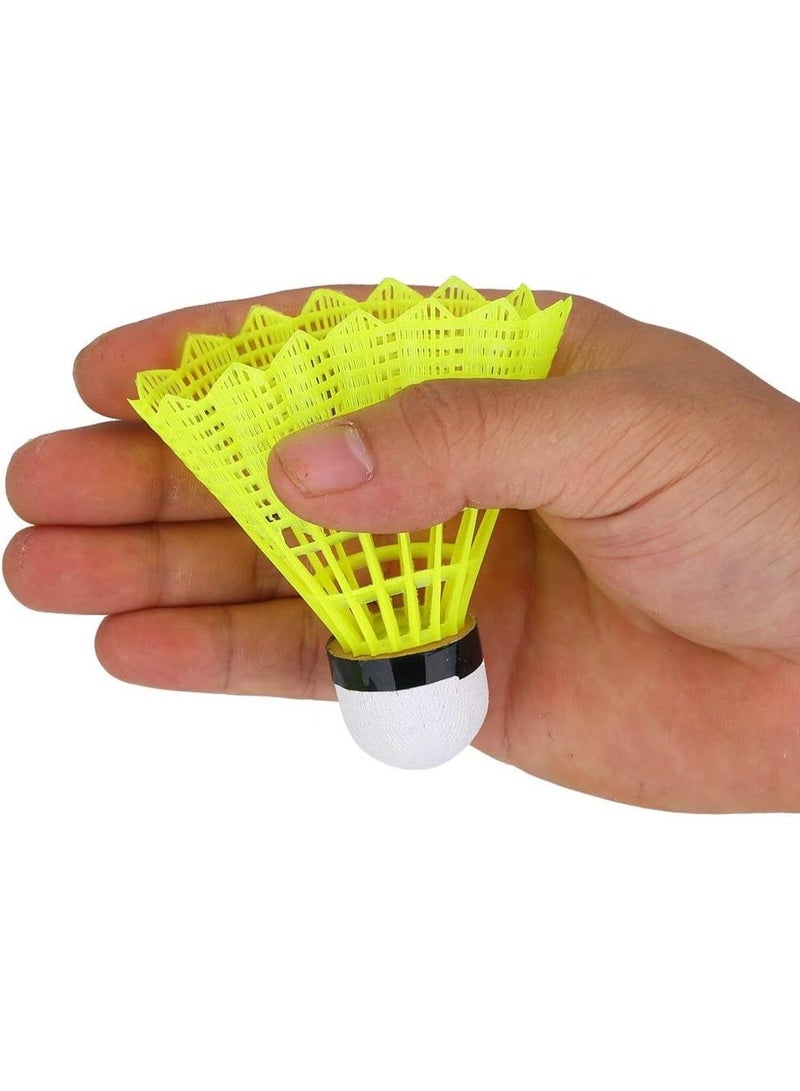 Pro Action High-Visibility Neon Plastic Shuttlecock for Professional and Recreational Badminton - Durable Aerodynamic Design, Bright Green Color for Enhanced Tracking - Image 3
