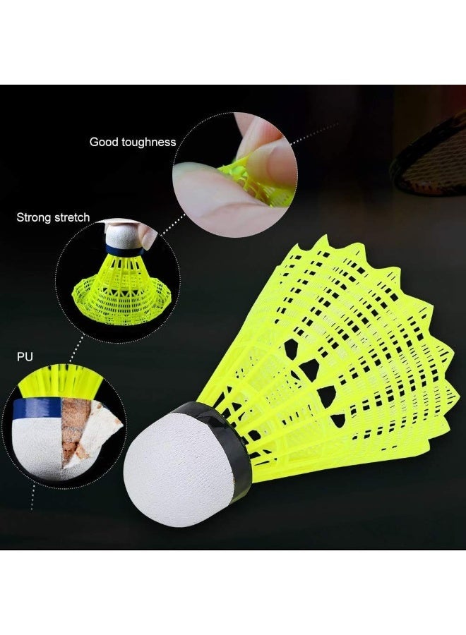 Pro Action High-Visibility Neon Plastic Shuttlecock for Professional and Recreational Badminton - Durable Aerodynamic Design, Bright Green Color for Enhanced Tracking - Image 2