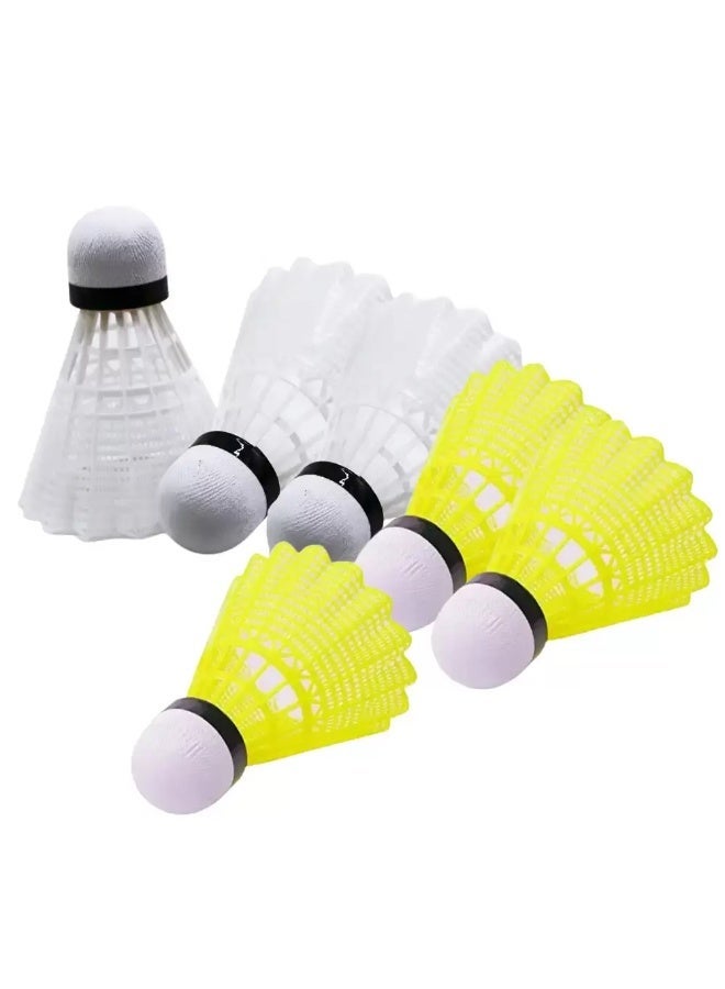 Pro Action High-Visibility Neon Plastic Shuttlecock for Professional and Recreational Badminton - Durable Aerodynamic Design, Bright Green Color for Enhanced Tracking - Image 1