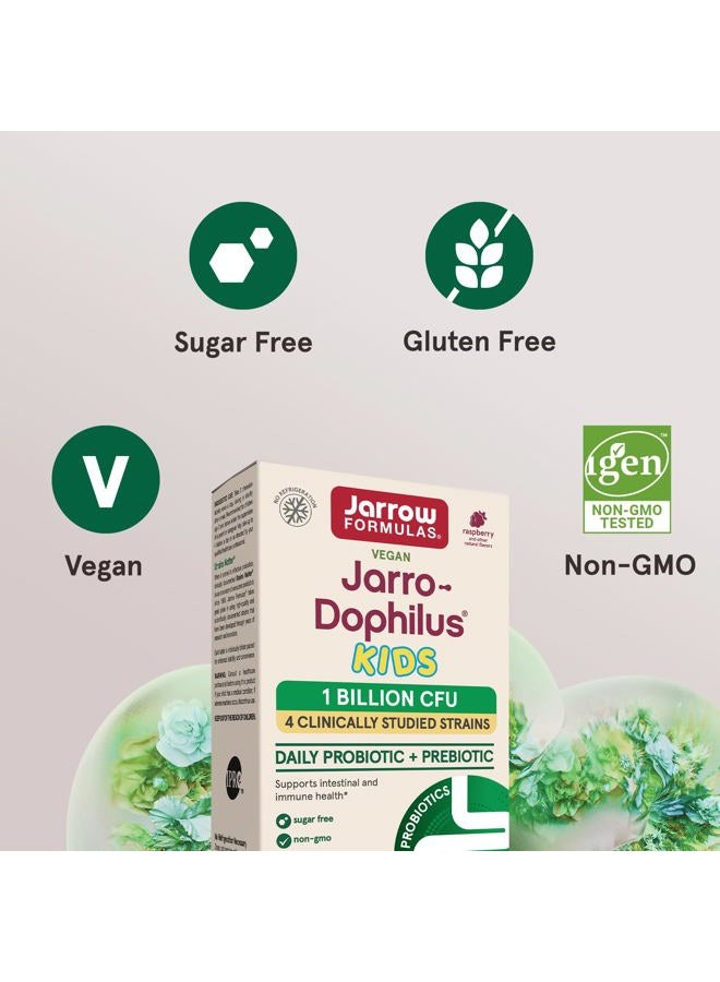 jarrow formulas Jarro-Dophilus Kids Probiotics & Prebiotic, Natural Raspberry Flavor 60 Chewable Tablets - Supports Intestinal & Immune Health - 1 Billion CFU - Sugar Free (PACKAGING MAY VARY) - Image 5