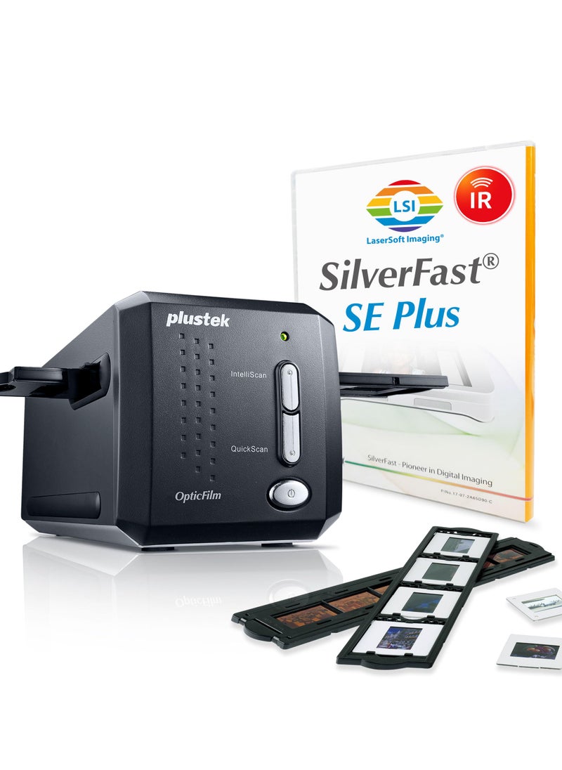 Plustek Plustek OpticFilm 8200i SE , 35mm Film & Slide Scanner. 7200 dpi / 48-bit Output. Integrated Infrared Dust/Scratch Removal. Bundle Silverfast SE Plus 9 , Support Mac and PC.  - Image 1