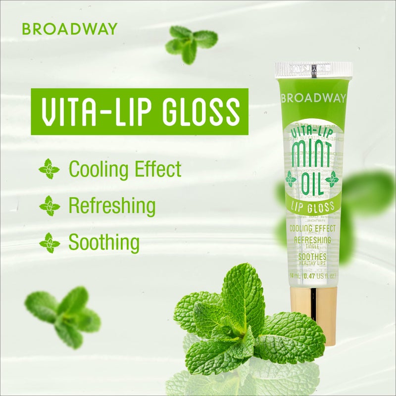 Ruby Kisses Broadway Vita-Lip Clear Lip Gloss (5 Pack Mint, Rosehip, Coconut, Argan Oil, Mango Butter), Ultra-Hydrating & Soothing Formula with Vitamin Oils, High-Shine Non-Sticky Finish Lip Balm - Image 3