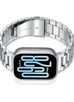 Generic Strap for Xiaomi Redmi Watch 5 Active, [Stainless Steel Replacement Bracelet] [Wear-Resistant] [Corrosion Resistance], Band for Xiaomi Redmi Watch 5 Active - Silver  - Image 3