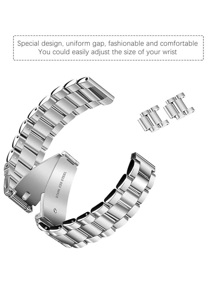 Strap for Xiaomi Redmi Watch 5 Active, [Stainless Steel Replacement Bracelet] [Wear-Resistant] [Corrosion Resistance], Band for Xiaomi Redmi Watch 5 Active - Silver - Image 4