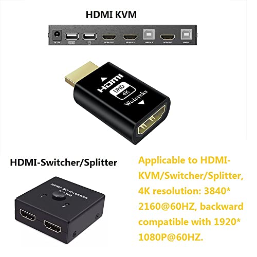 Woieyeks 4K HDMI edid Emulator passthrough -Default Resolution 1920x1080@60Hz Highest 3840x2160@60Hz - for Mac Thunderbolt to HDMI Switches/Extender/AV Receiver/Video Splitters - Image 3