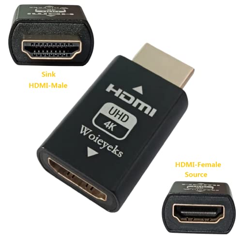 Woieyeks 4K HDMI edid Emulator passthrough -Default Resolution 1920x1080@60Hz Highest 3840x2160@60Hz - for Mac Thunderbolt to HDMI Switches/Extender/AV Receiver/Video Splitters - Image 2