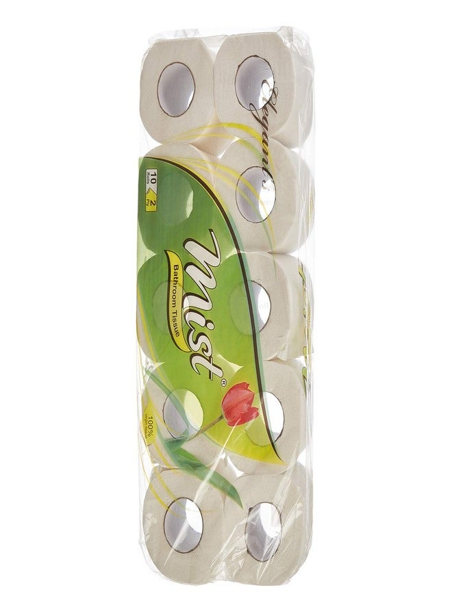MDN Mist Ultra Soft Clean Care Embossed 2 Ply Toilet Tissue Paper, Strong Biodegradable Bath Tissue, Septic-Safe, 10 Rolls in Pack, 250 Pulls Per Roll Item Name (aka Title) - Image 1