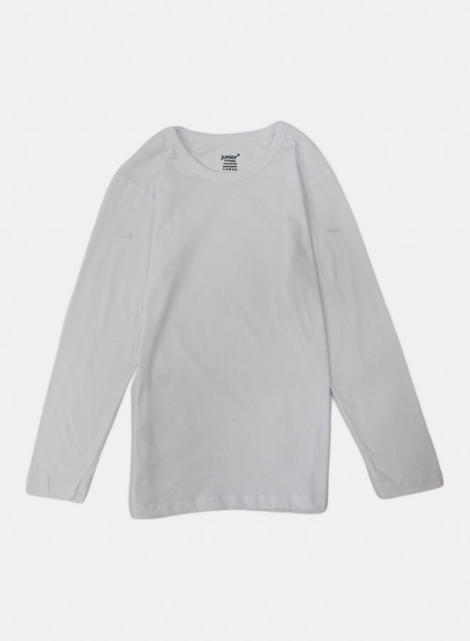 Junior White Long-Sleeved Undershirt - Image 1
