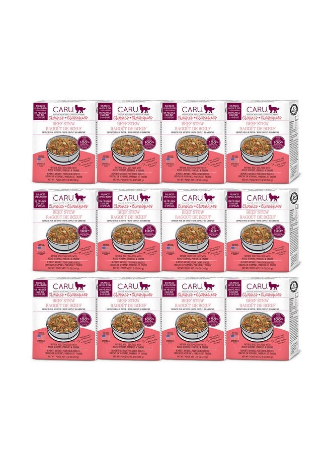 CARU - Caru Real Beef Stew for Dogs, Natural Adult Wet Dog Food with Added Vitamins & Minerals, Free From Grain, Wheat & Gluten (Pack of 12) - Image 1