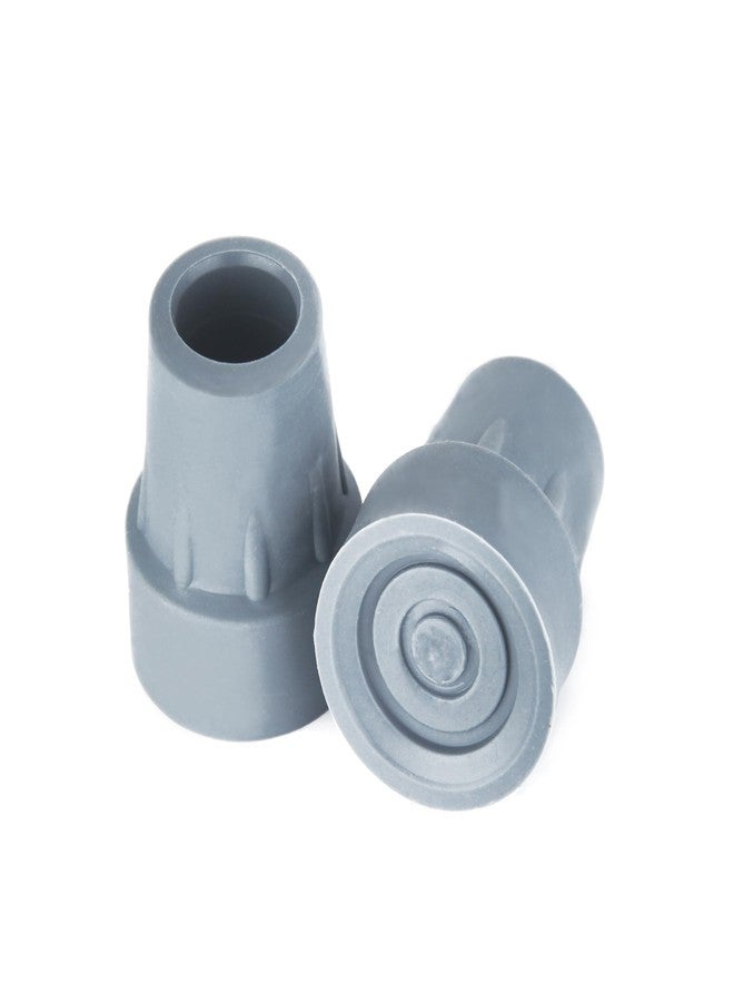 Hauscher Crutch Tips 2 Pcs, Replacement Medical Drive Cane Tips, 7/8 Inch (Grey, 2 pcs) - Image 1