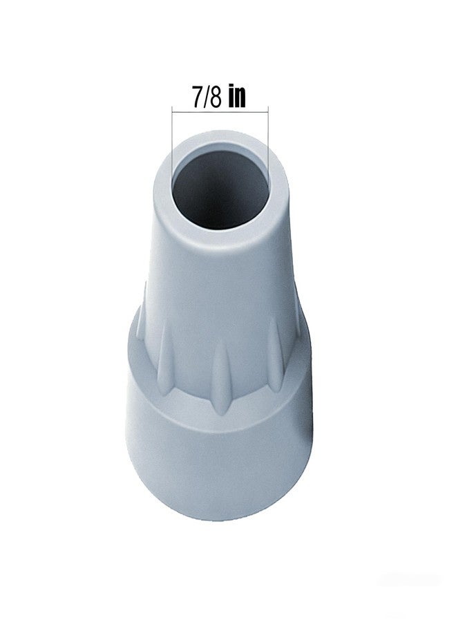 Hauscher Crutch Tips 2 Pcs, Replacement Medical Drive Cane Tips, 7/8 Inch (Grey, 2 pcs) - Image 2
