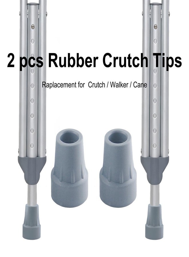 Hauscher Crutch Tips 2 Pcs, Replacement Medical Drive Cane Tips, 7/8 Inch (Grey, 2 pcs) - Image 3