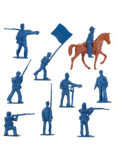 HAPTIME Civil War Army Men Set (42 Pcs), American Civil War Toys, Plastic Army Men Action Figures, Including Flagman, Knight, Soldier, Perfect For School Project Dioramas, Revolutionary War Toys  - Image 3