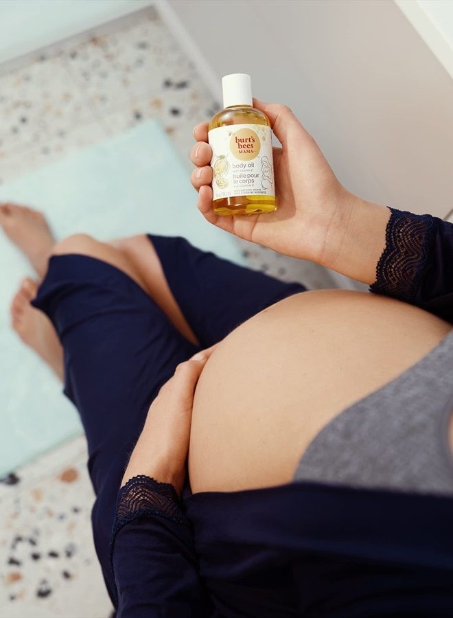 Burt's Bees Body Oil, Burt's Bees Mama Hydrating & Smoothing Skin Care with Vitamin E, 100% Natural, 4 Ounce - Image 5