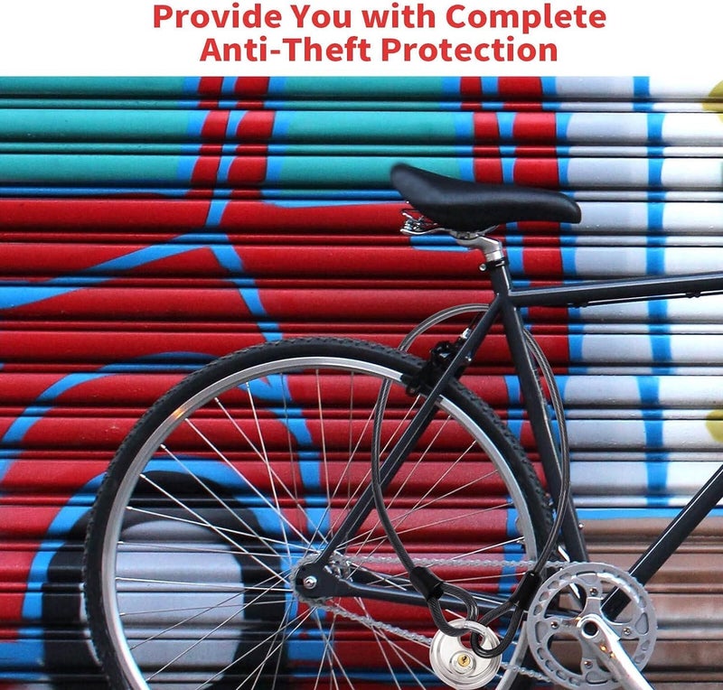 DELSWIN Security Steel Cable with Loops - 12mm (1/2 inch) Thick 4FT Heavy Duty Bike Lock Cable Vinyl Coated Braided Cables for U-Lock and Padlock - Image 2
