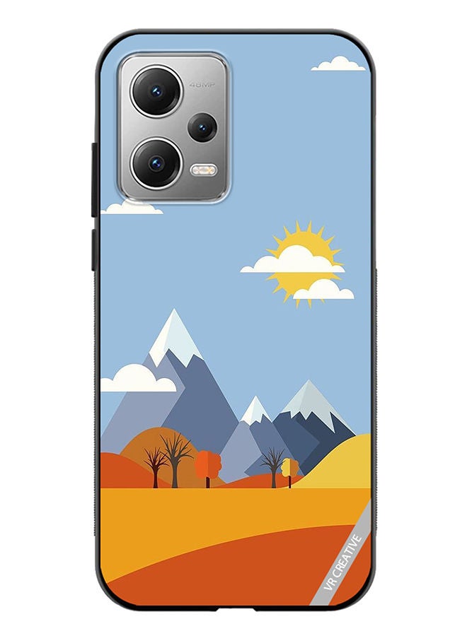 VR CREATIVE Protective Case Cover For Xiaomi Redmi Note 12 Mountains Abstract Design Multicolour - Image 1