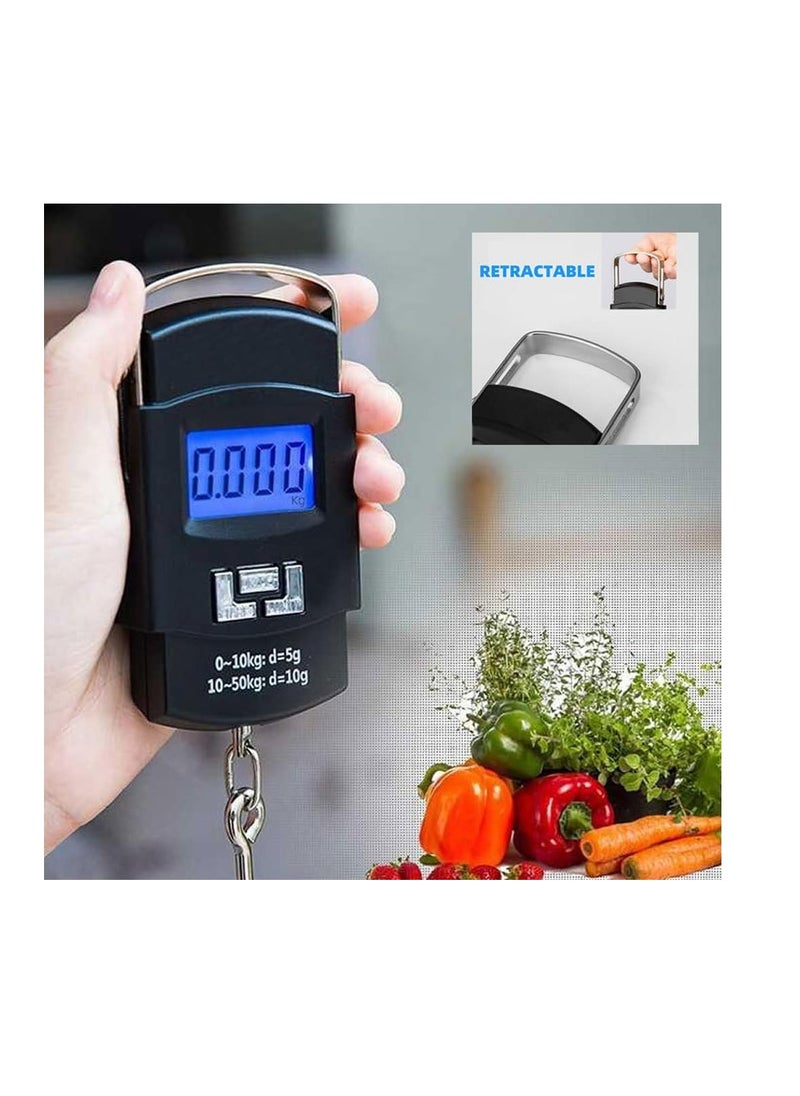 Generic Digital LCD Luggage Scale Black  - Image 1