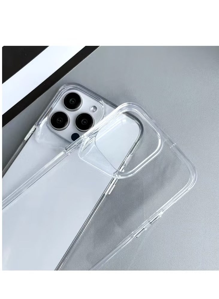 ديفون جراب جير 4 موبايل ايفون 15 برو (iPhone 15 Pro) مضاد للصدمات, غطاء حماية مضاد للخدش, مصنوع من البولي يورثين الحراري عالي الجودة - شفاف - Image 3