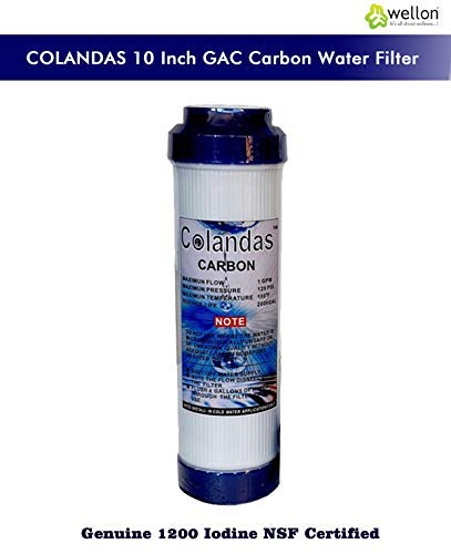 COLANDAS 10 Inch GAC Carbon genuine 1200 iodine Carbon Water Filter Blue - Image 2