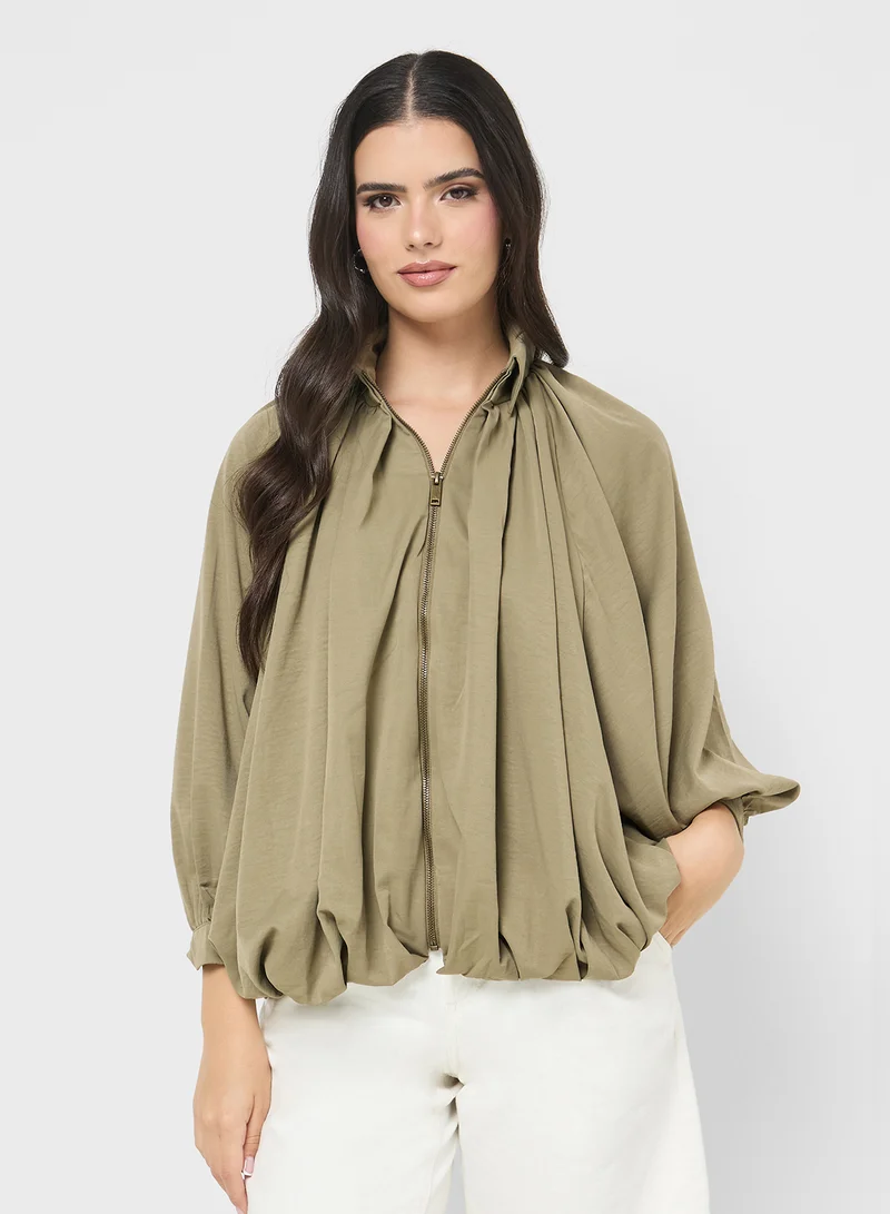 جينجر Draped Statement Jacket