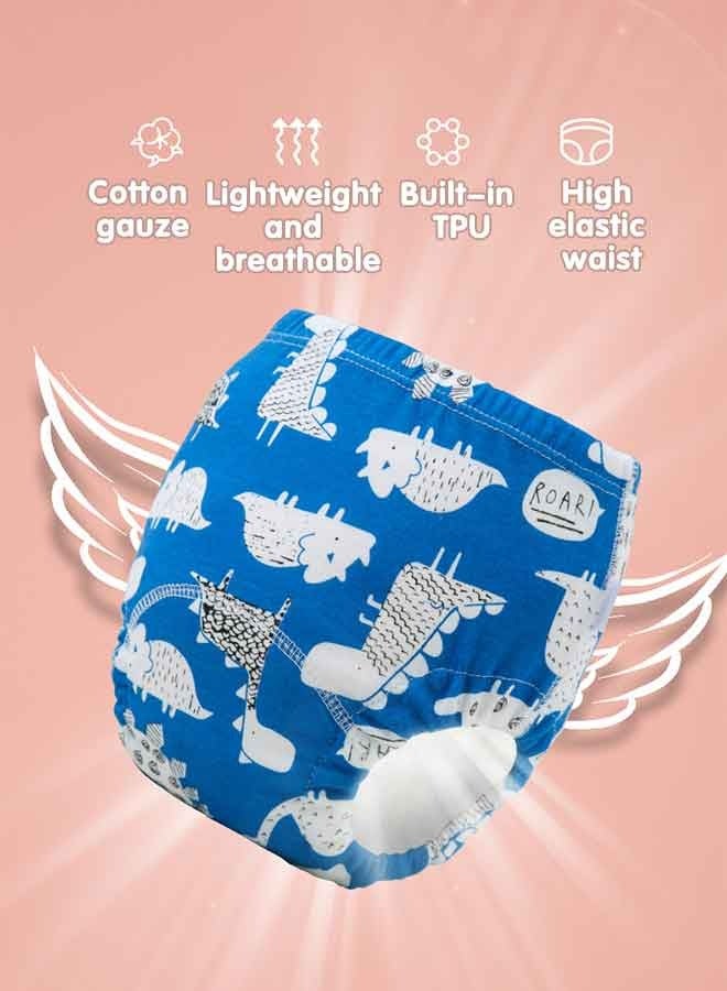 Sharpdo 4 Pieces Baby Cloth Diaper, Potty Training Pants for Boy and Girls, Breathable Potty Training Underwear - Image 3