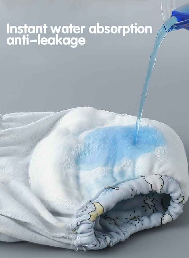 Sharpdo 4 Pieces Baby Cloth Diaper, Potty Training Pants for Boy and Girls, Breathable Potty Training Underwear - Image 5