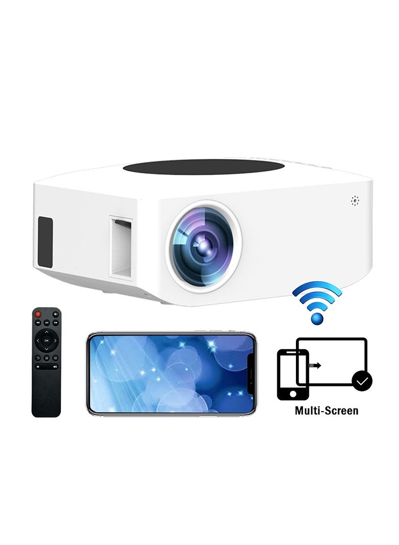 Mini Y2 Home Android Projector 80 ANSI Lumens Screen Size 36"-200" with Screen Mirroring for Apple and Android Native Res 800x480P Supports 1080P Best Screen Size 90 inch PROJ-WO-71-W White  - Image 1