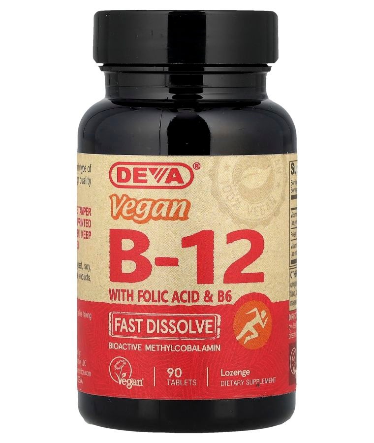 Deva Vegan B12 with Folic Acid & B6 Fast-Dissolve 90 Tablets
