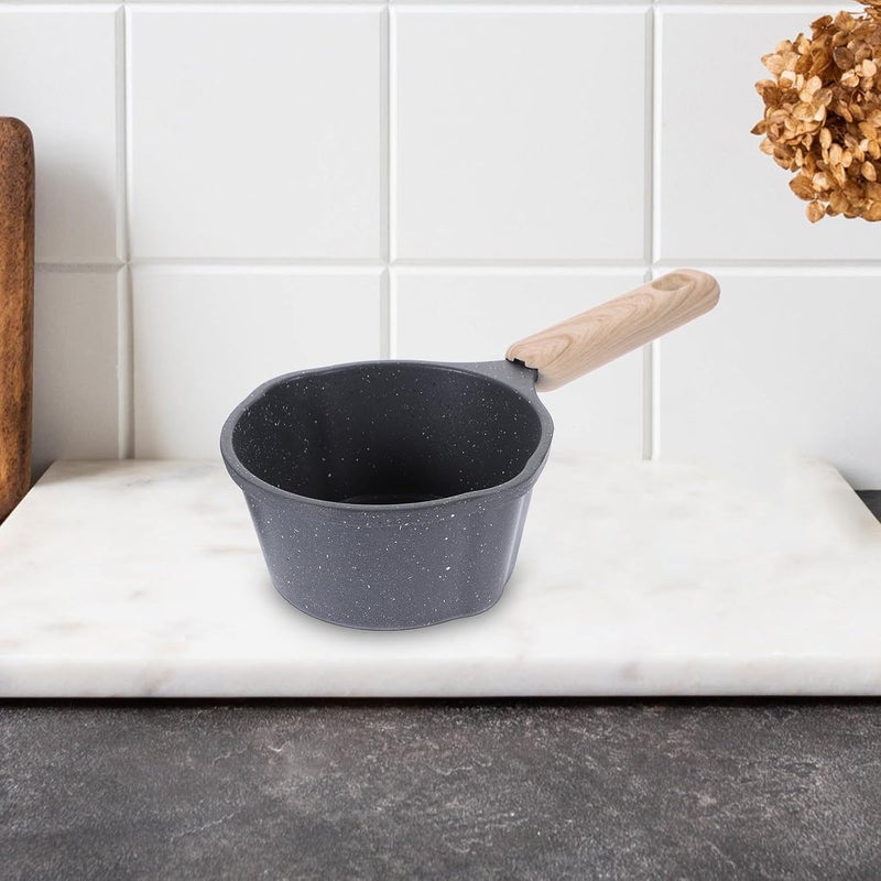 MAGICLULU Nonstick Mini Saucepan with Handle, Black Aluminum Milk Pan for Cooking and Heating, Deep Handy Pot Suitable for Kitchen and Home Use - Image 5
