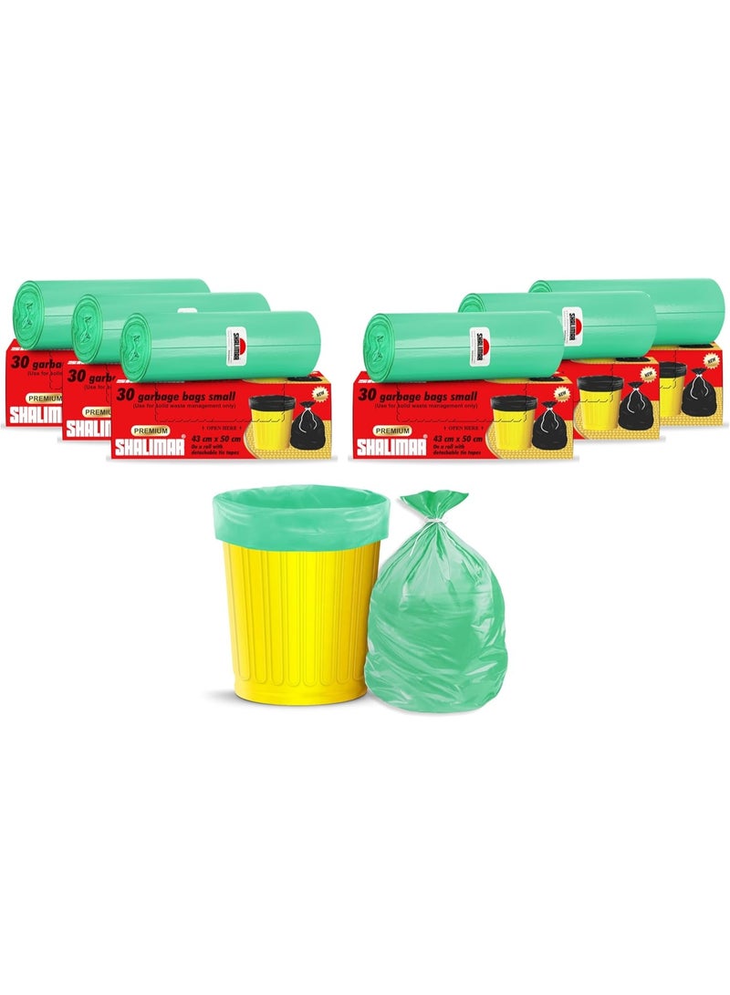 شاليمار بريميوم OXO - شاليمار القابلة للتحلل 180 قطعة - كيس قمامة 5 جالون، عطر لافندر – سلة مهملات/قمامة/أكياس نفايات مقاومة للتسرب – 109x127 سم سم – تتسع لصناديق 4 إلى 5 جالون – خضراء