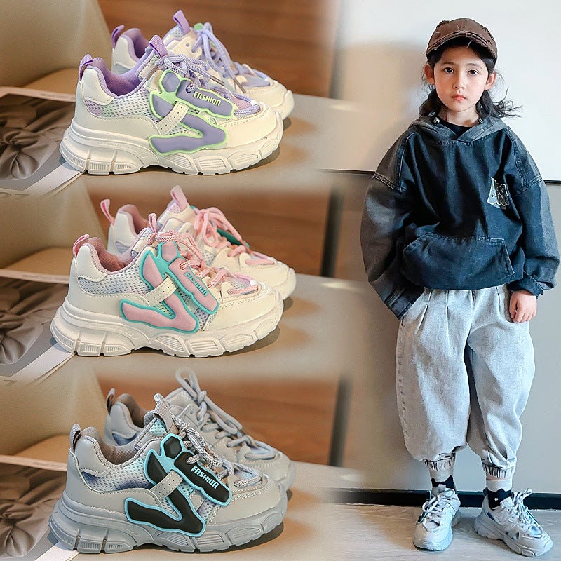 2025 Suit Boys Big Children Autumn Suit Children Spray Dye Gradient Torre Shoes - Image 2