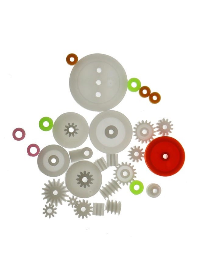 MEETOOT 75PCS Gear Kit Transmission Cylindrical Plastic Motor Gear Kit Suitable for DIY Model Tech Build and DIY Car and Robot - Image 5