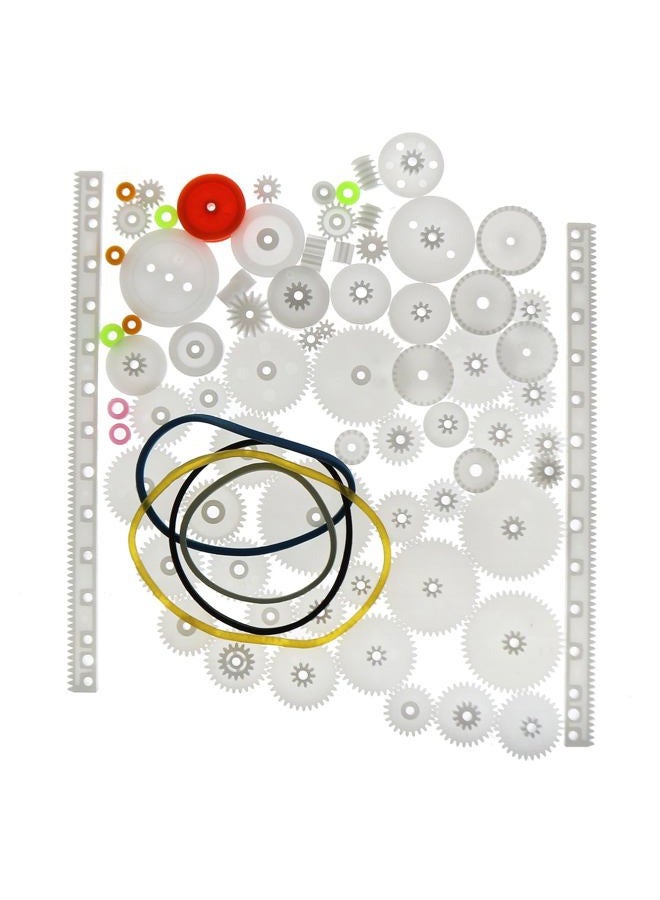 MEETOOT 75PCS Gear Kit Transmission Cylindrical Plastic Motor Gear Kit Suitable for DIY Model Tech Build and DIY Car and Robot - Image 1