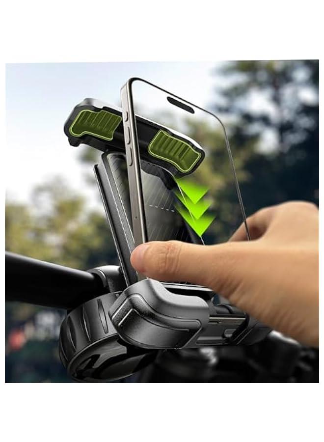 Arabest Bike Phone Holder, 【Super Easy Install】 Ultra Stable Motorcycle Phone Mount, Bicycle Handlebar Holder Mount for Adults Kids, Bike Bicycle Ebike Gear Accessories, for iPhone Samsung Google Pixel  - Image 1