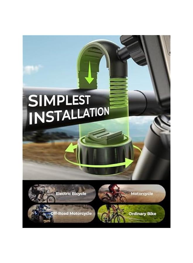 Arabest Bike Phone Holder, 【Super Easy Install】 Ultra Stable Motorcycle Phone Mount, Bicycle Handlebar Holder Mount for Adults Kids, Bike Bicycle Ebike Gear Accessories, for iPhone Samsung Google Pixel  - Image 3