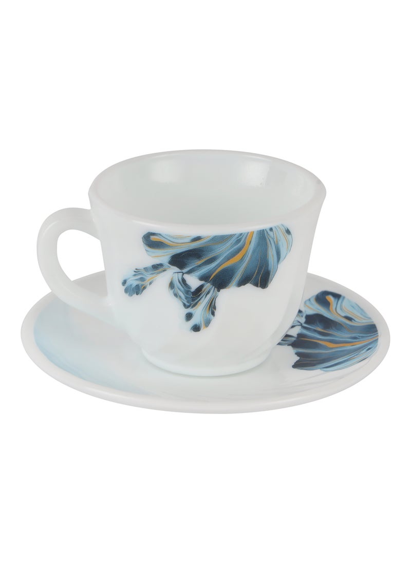 DELCASA Delcasa 12 Piece Opalware Cup and Saucer Set- DC3400  - Image 3