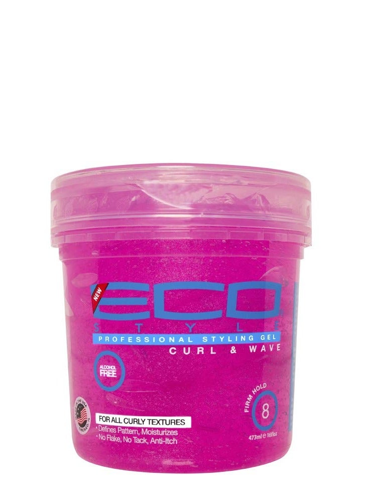 إيكو ستايل جل إيكو ستايل الاحترافي لتجعيد الشعر وتموجاته، ١٦ أونصة | ثبات قوي، لا يسبب تقشرًا أو حكة، جل تصفيف مرطب لجميع أنواع الشعر المجعد