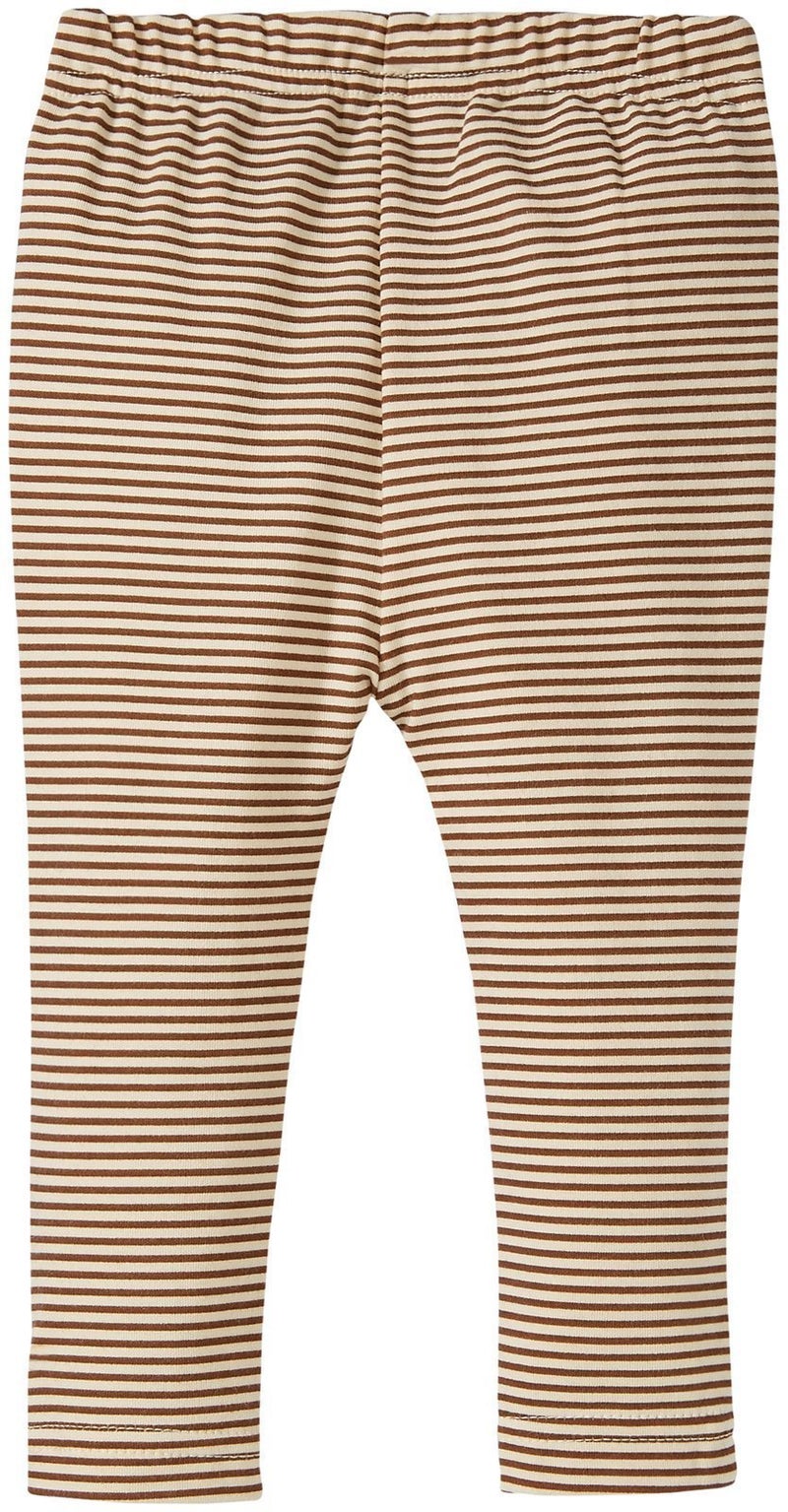 Zutano Baby Girls Candy Stripe Skinny Legging, Chocolate, 18 Months - Image 2