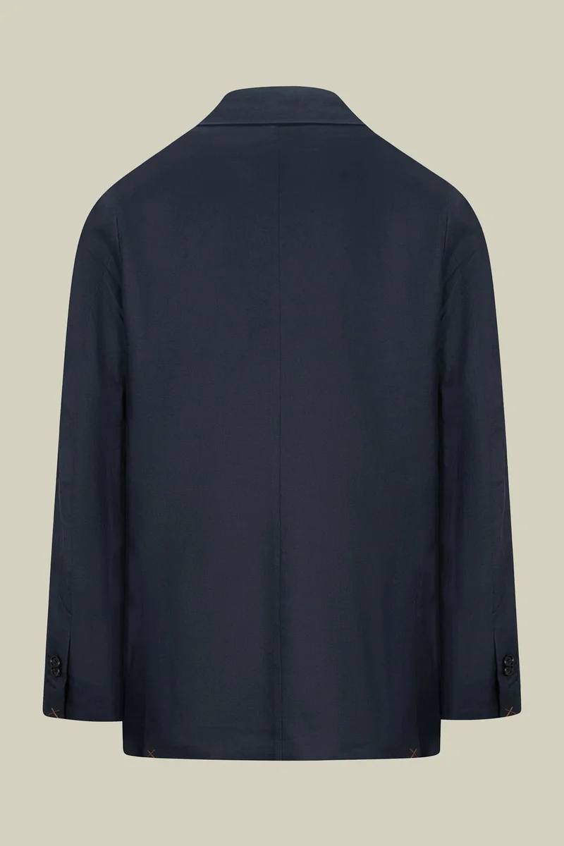 Doppelganger  Men's single-breasted suit in 100% linen, regular fit - DK Blue for Men | Best Price UAE