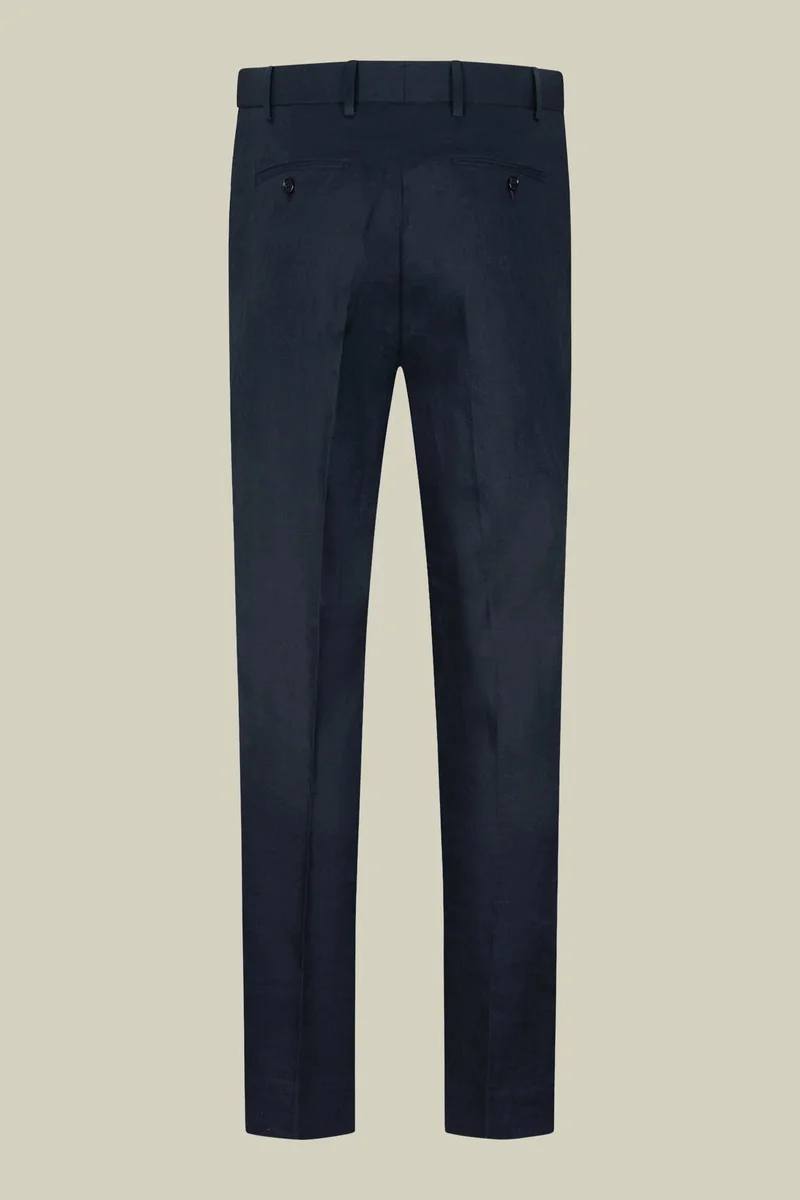 Doppelganger  Men's single-breasted suit in 100% linen, regular fit - DK Blue for Men | Best Price UAE