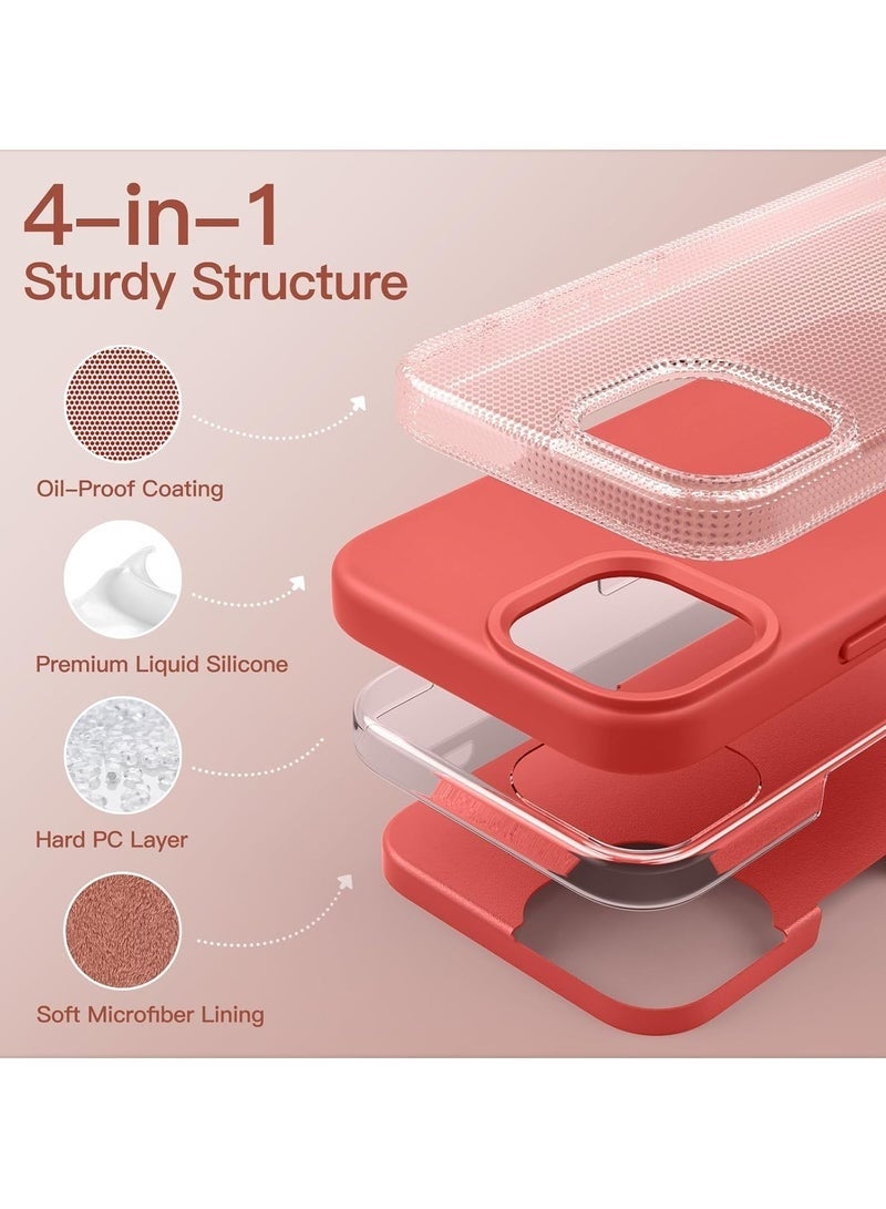 LEDIN Silicone Case for iPhone 13 Pro Max Silky Soft Touch Full Body Protective Phone Case Shockproof Cover with Microfiber Lining - Image 2