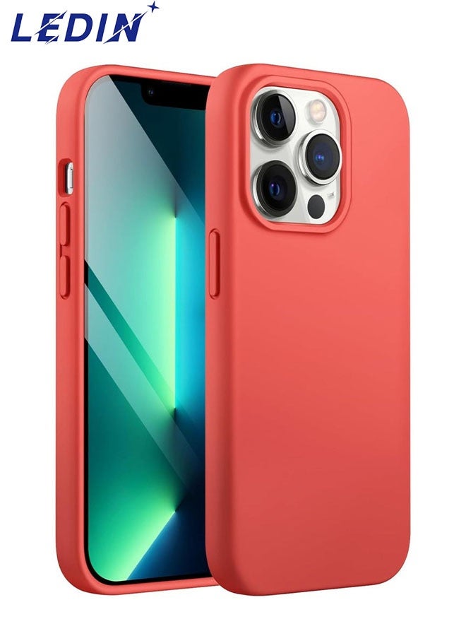LEDIN Silicone Case for iPhone 13 Pro Max Silky Soft Touch Full Body Protective Phone Case Shockproof Cover with Microfiber Lining - Image 1