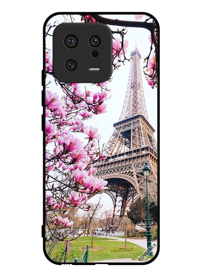 Covernex Protective Case Cover For Xiaomi 13 Flowers & Eiffel Tower - Image 1