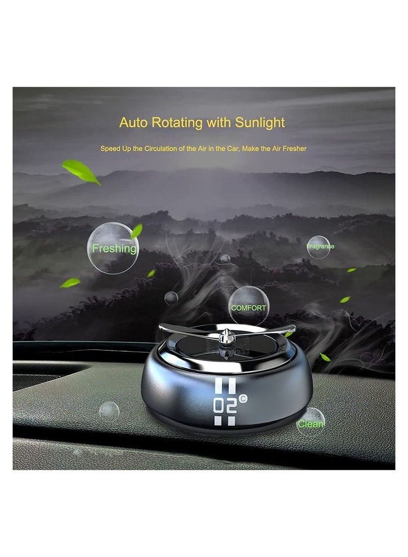 Y&D Car Air Freshener Solar Energy Rotating Cologne Aromatherapy Diffuser Interior Decoration Accessories for (Gray)  - Image 2