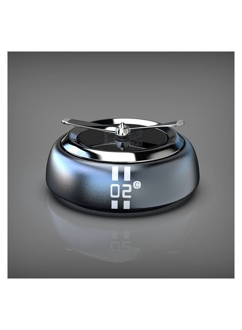 Y&D Car Air Freshener Solar Energy Rotating Cologne Aromatherapy Diffuser Interior Decoration Accessories for (Gray)  - Image 1