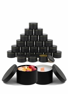 KASTWAVE 24 Pcs Candle Tins for Making Candles Bulk 8 oz Candle Jars Tin Jars for Candle Making  - Image 1