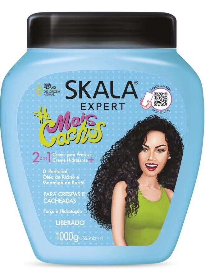 SKALA Mais Cachos Hair Cream, For Curly Hair 2 in 1 Conditioning Treatment Cream