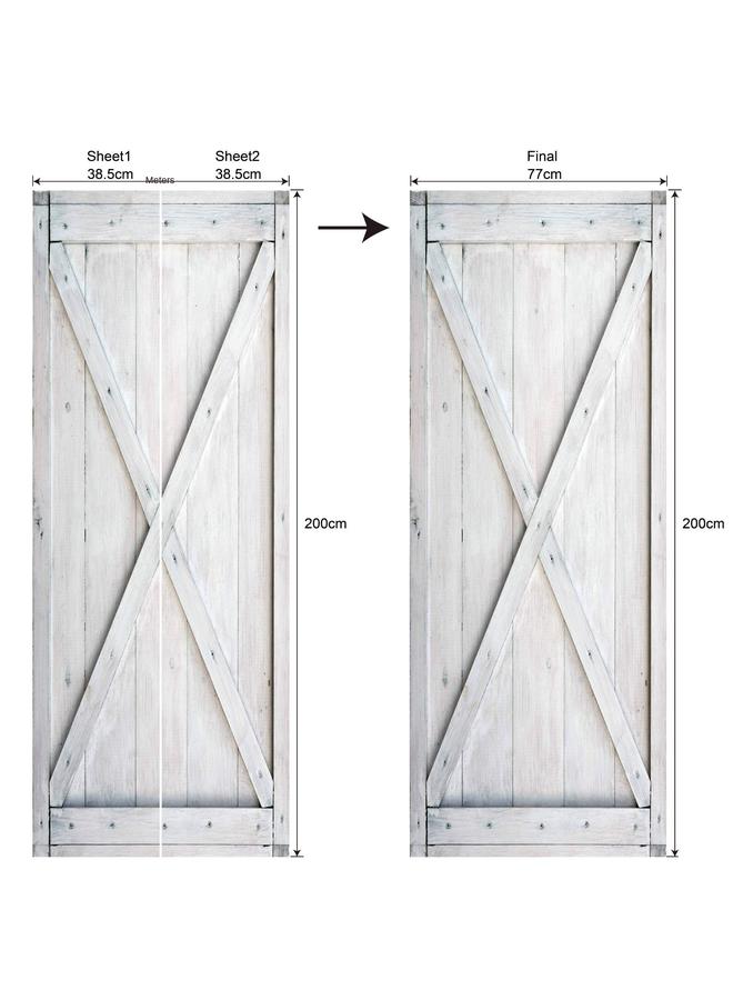 Bluejw 77/90cm3D High Simulation Door Series Door Stickers Removable Waterproof Wall Stickers Bedroom Living Room PVC Stickers A Generation Of Hair - Image 1