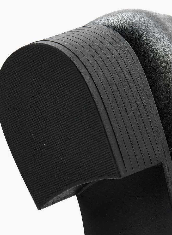 Flora Bella By Shoexpress BLACK Flora Bella Solid Ankle Boots With Zip Closure for Women | Best Price UAE