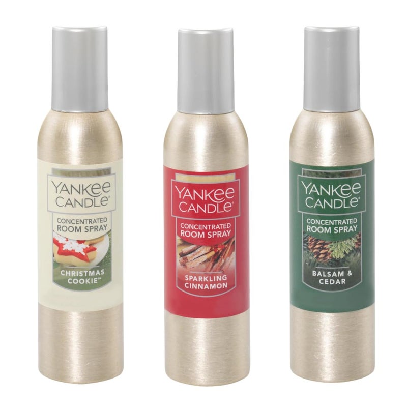 YANKEE CANDLE Yankee Candle Concentrated Room Spray Variety Pack Holiday Cheer 15 OZ Pack of 3 